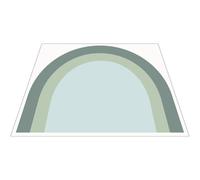 IWOWHERO Peel and Stick Arch Wall Decal Half Circle Decorative Wallpaper for Bedroom Wall Art, Adhesive Boho Mural in Green, Suitable for Smooth Surfaces