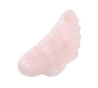 IWOWHERO Pink Crystal Gua Sha Scraping Board for Face and Neck Massage Natural Smooth Texture Beauty Care Accessory Thick Handle for Easy Operation Reduces Puffiness and Fine Lines