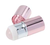 IWOWHERO Pink Volcanic Stone Ball Massager Cooling Facial Skin Care Tool for Ladies Portable Compact Anti-aging Face and Neck Roller to Reduce Wrinkles and Dark Circles