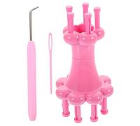 IWOWHERO Plastic Knitting Machine Yarn Weaving Tool Crochet Hooks Set DIY Craft Knitting Tool for Home Use Double-Ended Spool Loom with Needle for Wool Yarn Weaving