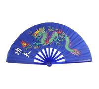 IWOWHERO Plastic Martial Arts Taichi Fan with Dragon Design Lightweight Chinese Hand Fan for Kung Fu Dance Performance and Tai Chi Practice Portable for Women Spring Festival Celebration