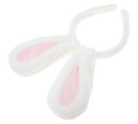 IWOWHERO Plush Bunny Ear Headband Cute Rabbit Ears Hair Accessory for Party Wedding Birthday Cosplay Costume Prop