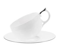 IWOWHERO Porcelain Coffee Cup with Saucer Ceramic Mug Fine Bone China Tea Cup Elegant Design for Home Bakery Restaurant Use