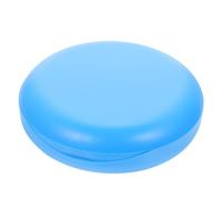 IWOWHERO Portable Anti-Dust Retainer Case Magnetic Closure, Sky Blue Denture Box Silicone Pad, Compact Storage for Orthodontic Braces and Dental Retainers