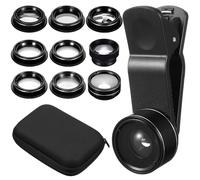 IWOWHERO Portable Mobile Phone Lens Kit Wide Angle Macro Telephoto Cpl Sturdy for-The-Go Smartphone Photography