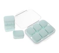 IWOWHERO Portable Monthly Pill Organizer Box with 6 Compartments, Leakproof and Sturdy Medicine Dispenser for Travel and Daily Use, Easy to Carry and Store Vitamins