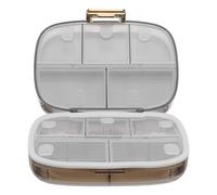 IWOWHERO Portable Pillbox Weekly Pill Organizer Small Airtight Travel Dispenser for Medication Storage Box Daily Use Medicine Box