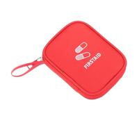 IWOWHERO Portable Small Oxford Cloth Medical Storage Bag with Handle Compact Emergency Kit for Travel Outdoor Car Hiking Camping Lightweight Household Organizer Red