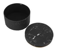 IWOWHERO Preserved Flower Box Marble Black Small 18×9 Cm Floral Packaging Box Lid for Flower Bouquet Storage and Arrangement Supplies