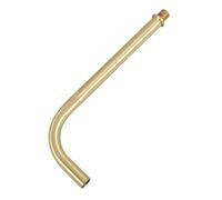 IWOWHERO Pure Copper Brass Elbow Pipe Internal Thread Small Seven Shaped Bend Lighting Fixture Extension Downrod for Wall Lamps HVAC Plumbing Golden Finish