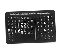 IWOWHERO Raised Dots Chart Braille Teaching Board Braille Assistant Carved Dots Black