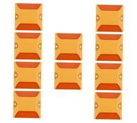 IWOWHERO Reflectors Dual-sided Visibility for Driveway Posts 10pcs for Driveway with High Reflectivity and Yellow Plastic Reflective Road Signs Sidewalk, and Urban Roads Safety Marking