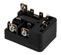 IWOWHERO Refrigerator Relay Replacement Part, Fridge Starter Relay Set with Overload Protector, Plastic and Metal, Black, for Fridge and Freezer Compressor Safe Operation
