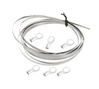 IWOWHERO Replacement Flat Heating Strips for Manual Vacuum Sealer, 3mm X Sealing Heater Elements with 6 Clips, Compatible with Hand-operated Food Packaging Machines for Kitchen Use