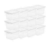 IWOWHERO Reptile Breeding Box Set 20Pcs Clear Plastic Portable Keeper for Breeding Snakes and Insects