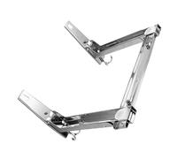 IWOWHERO Retractable Wall-Mounted Microwave Oven Shelf Stainless Steel Kitchen Rack with Foldable Sliding Rails High Load-Bearing Oven Stand for Space-Saving Storage