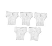 IWOWHERO Reusable Baby Diapers and Cloth Nappy Liners for Toddlers 9-15 Months 10-15kg Breathable Cotton Insert Pads White Size L 5pcs for Newborn Swim Diaper Use
