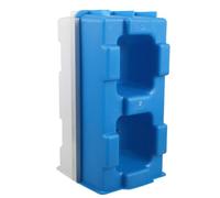 IWOWHERO Reusable Plastic Concrete Brick Mould with Interlocking Design and Smooth Finish, Hollow Brick Template for DIY Garden Wall Construction and Outdoor Pathway Edging, 12.4x7.5in