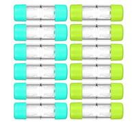 IWOWHERO Rgp Contact Lens Case 12pcs Set with Leakproof Barrel Design, Deep Well Lens Soaking Container for Travel Eye Care Accessories, Portable Hard Storage Box for Orthokeratology