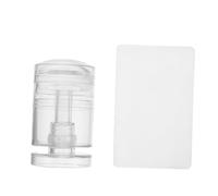 IWOWHERO Rotatable Clear Silicone Nail Stamper Kit for French Tip Nails Adjustable Pattern Manicure Tool Transparent Stamper for Professional French Manicure Designs at Home