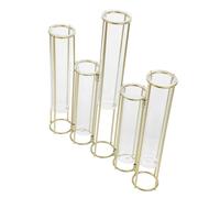 IWOWHERO Rotatable Geometric Flower Vases Metal Hinged Plant Stands Desktop Planters for Living Decor Wedding Centerpieces
