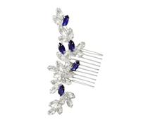 IWOWHERO Royal Side Comb Headdress Combs Bridal Accessories Blue Bridal Accessory Alloy