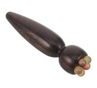 IWOWHERO Sandalwood Wooden Eye Massage Stick with Lotus Pod Shape for Puffiness Reduction and Skin Lifting Portable Handheld Acupressure Tool for Eye Care and Circulation Enhancement