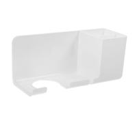 IWOWHERO Self-adhesive Hair Dryer Holder Wall Mount Storage Rack for Bathroom and Barbershop Space-saving Hair Tool Organizer with Smooth Rounded Edges Multi-functional Stand for Curling