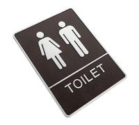 IWOWHERO Self-adhesive Plate for Sign Women with Restroom Men and Smooth Pattern, Abs Material Guiding to Restroom, Suitable Clean Bathroom Guests Surfaces and Coffee Shops