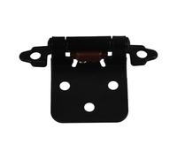 IWOWHERO Self-Closing Heavy Duty Spring Hinge 1.5mm Thick Half Overlay Cabinet Hinge for Recreational Vehicle Cupboards Black Semi-Concealed Hardware for Motorhome Doors