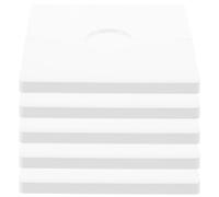 IWOWHERO Shower Arm Cover Plate for Precise Fit Coverage and Concealing Holes Square 5pcs with Split Design, White Abs Plastic Wall Escutcheon Suitable for Shower Pipes in Apartments