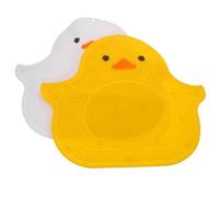 IWOWHERO Silicone Bath Mat Yellow, 2pcs Non-Slip Shower Foot Scrubber Mats Suction Cups, Foot Massage and Exfoliating Pads for Bath Safety and Shower Use, 40x45cm