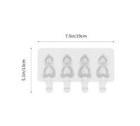 IWOWHERO Silicone Ice Cream Mold with Cavities and Sticks DIY Popsicle Maker for Summer Treats Food-Grade Non-Stick Silicone Easy Release Ice Pop Molds for Pudding and Sweets