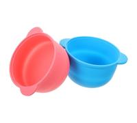 IWOWHERO Silicone Wax Bean Melting Bowls 2pcs Folding Hair Removal Waxing Bowls for Home Use Waxing Supplies Beauty Kit Random Color