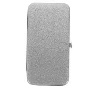 IWOWHERO Silver Eyelash Tweezer Organizer Case Compact Travel Storage Holder for Lash Extension Tools Durable Tool Pouch Easy Carry