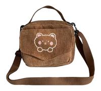 IWOWHERO Single Shoulder Embroidered Messenger Bag with Stylish Corduroy Material for Beach and Party Use Targeted at Female Friends