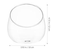 IWOWHERO Slant Cut Glass Terrarium with Lid, Small Glass Plant Terrarium Container for Indoor Succulents and Moss, Creative Micro Landscape Eco Bottle for Home Decoration