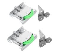 IWOWHERO Sliding Door Rollers Kit for Wardrobe Closet 1-9/16" Nylon Concaved Ball Bearing Wheels with Steel Frame Replacement Sliding Door Hardware Rollers for Smooth