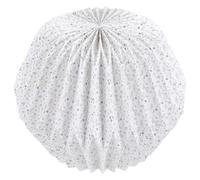 IWOWHERO Small Blue Floral Paper Lampshade Folding Ceiling Light Shade E27 Socket Lamp Cover DIY Geometric Pumpkin Lantern for Indoor Modern Pendant Lighting