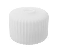 IWOWHERO Small Frosted Glass Lamp Shade with Double Hole Striped Design, E14 Base Cylinder Replacement Globe for Ceiling Lights and Contemporary Table Lamps