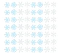 IWOWHERO Snowflake Plastic Blue Fluorescent Wall Stickers 3D 200pcs Decorative Luminous Festive Wall Decals with Strong Sticky Adhesive Nursery Room Bedroom Indoor