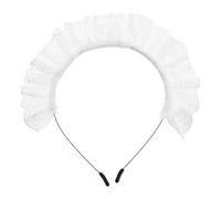 IWOWHERO Soft Lace Anime Maid Headband with Unique Logirl Design Comfortable Lolita Hair Hoop for Cosplay Party Accessory Versatile Kawaii Outfit Decoration