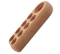 IWOWHERO Solid Wood Essential Oil Bottle Holder Rack with Slots Stable Nail Polish and Perfume Organizer Stand Versatile Storage for Aromatherapy Bottles and Containers Desk Accessory