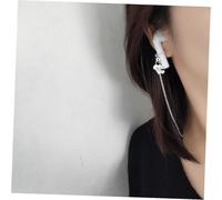 IWOWHERO Spaceman Design Anti-lost Titanium Steel Earphone Chain for Wireless Earbuds Magnetic Neck Strap Elastic and Flexible Protection for Running Fitness