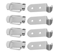 IWOWHERO Spring Loaded Toggle Latch and Stainless Steel Spring Catch, 4Pcs with Screws for Toolbox and Cabinet Storage, Metal Toggle Hasps for Wood Box Locking