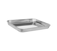 IWOWHERO Stainless Steel Bake Pan Flat Bottom for Even Heat Distribution Multi-Purpose Bakeware for Baking Grilling Sushi Serving and Food Storage