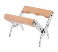 IWOWHERO Stainless Steel Beehive Frame Clip with Wooden Handle Beekeeping Tool for Lifting and Removing Bee Hive Frames Essential Honey Harvesting Grip for Beekeepers and Garden Bee Boxes