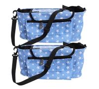 IWOWHERO Stroller Bag Hanging Organizer for Essentials Portable Travel Tote Bag Storage Compartments for Diaper Changes the Go