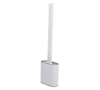 IWOWHERO Sturdy Wall Mounted Toilet Brush with Removable Handle for Thorough Bathroom Cleaning Soft Bristles Reach Every Corner Suitable for Home Hotel Office Use Space Saving Holder