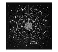 IWOWHERO Tarot Divination Table Cloth Witch Tarot Oracle Cards Soft Flannel Black for People Who Like Tarot Cards Outdoor Use
